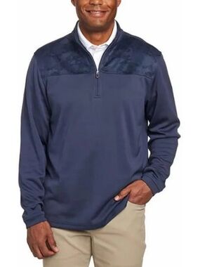 Pebble Beach Dry Luxe Performance Men’s Blue 1/4 Zip Pullover size M NWT